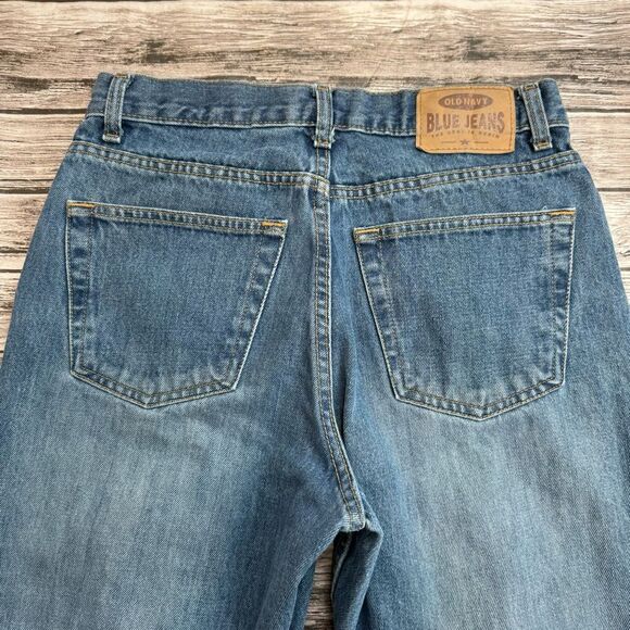 Old Navy Women's Straight Leg Cotton Heavyweight Jeans 8 Regular High Waist Zip - Picture 6 of 10